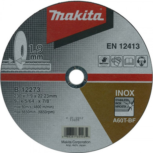 Makita B-12273 vágókorong inoxhoz 230x1,9x22mm