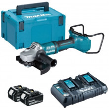 Makita DGA900PT2 Akkus sarokcsiszoló 230mm, Li-ion (2x18V/5,0Ah) Kofferben