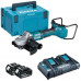 Makita DGA900PT2 Akkus sarokcsiszoló 230mm, Li-ion (2x18V/5,0Ah) Kofferben