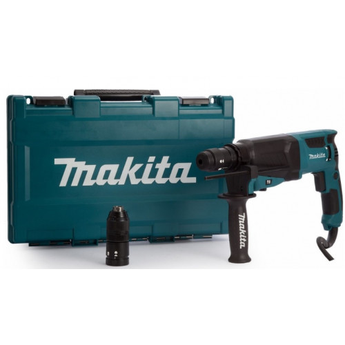 Makita HR2630T fúró -vésőkalapács SDS-Plus (800W/2,4J) kofferben