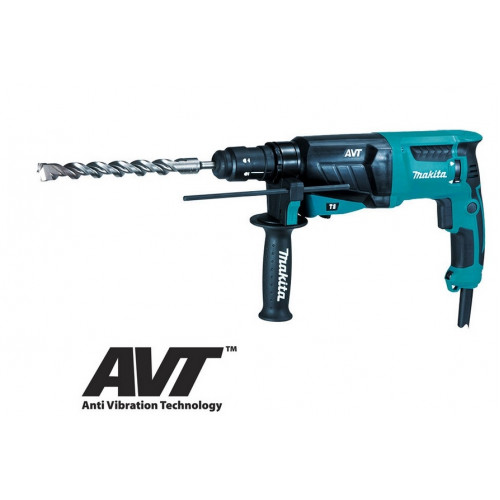 Makita HR2631F fúró -vésőkalapács SDS-Plus, AVT 2,4J,800W