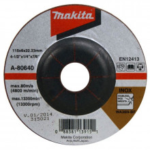 Makita A-80640 csiszolótárcsa inoxhoz 115x6x22mm