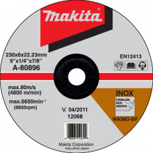 Makita A-80896 csiszolótárcsa inoxhoz 230x6x22mm
