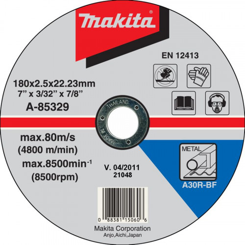 Makita A-85329 vágókorong acélhoz 180x2,5x22mm