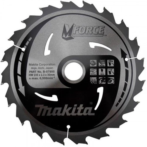 Makita B-07995 Mforce körfűrészlap, 235x30mm 20Z Makita B-07995 Mforce körfűrészlap, 235x30mm 20Z
