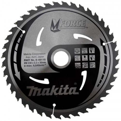 Makita B-08115 Mforce körfűrészlap, 230x30mm 40Z