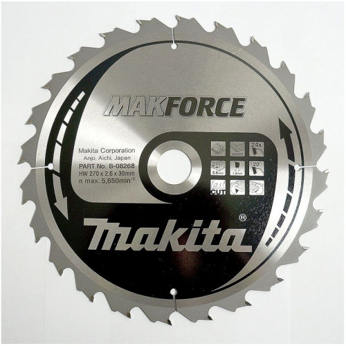 Makita B-08268 Makforce körfűrészlap, 270x30mm 24Z