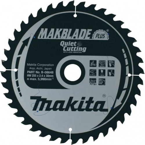 Makita B-08648 Makblade Plus körfűrészlap, 255x30mm 40Z