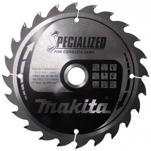 Makita B-09173 Specialized körfűrészlap, 165x20mm 24Z