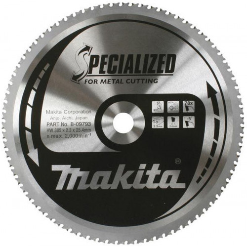 Makita B-09793 Specialized körfűrésztárcsa fém vágáshoz 305x25.4mm Z78