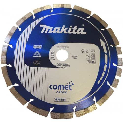 Makita B-12893 Comet Rapide szegmenses gyémánttárcsa 3DDG, Stealth-tech 230mm