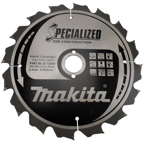 Makita B-13699 Specialized körfűrészlap, 235x30mm 16Z