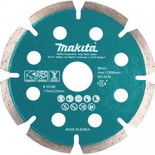 Makita B-53780 gyémánttárcsa 115 x 1,6 x 22,23