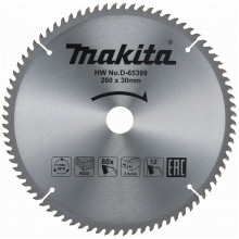 Makita D-65399 Standard körfűrészlap, 260x30mm 80Z