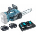 Makita DUC252PT2 akkus láncfűrész 25cm, Li-ion LXT 2x18V/5,0Ah + töltő