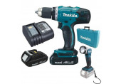 Makita DDF453SYEL Akkus fúró- és csavarbehajtó lámpával Li-ion LXT (2x1,5Ah/18V) koffer