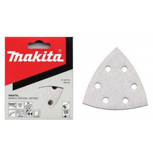Makita P-42709 Tépőzáras fehér delta csiszolópapír 93mm K80 /10db