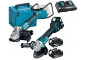 Makita KIT10216 Szett DGA900Z + DGA504Z + 3x BL1850B + DC18RD
