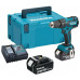 Makita DHP459RFJ akkus fúró-csavarbehajtó 2x 18V 3,0Ah, Makpac
