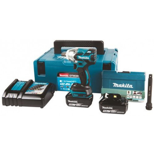 Makita DTW285RTJX akkus ütvecsavarbehajtó, Li-ion (2x18V/5,0Ah) Makpac