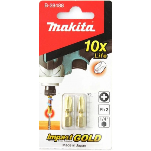 Makita B-28488 Impact Gold torziós bit PH2, 25mm/2db