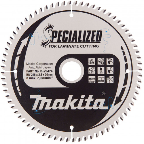 Makita B-29474 Specialized körfűrészlap, 216x30mm 72Z