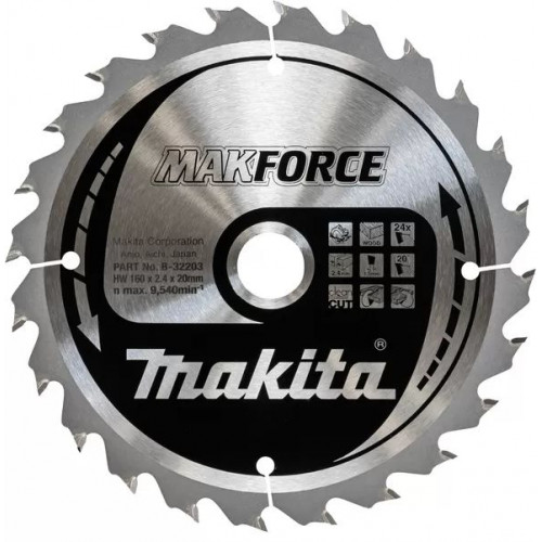 Makita B-32203 Makforce körfűrészlap, 160x20mm 24Z