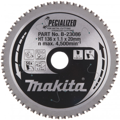 Makita B-33744 Specialized körfűrészlap, 136x20mm 56Z=old B-23086