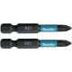 Makita B-63747 Impact Black (E-form) torziós csavarbehajtó bit, PZ1-50mm, 2 db