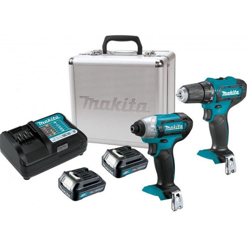 Makita CLX224X Akkus gépszett DF333DZ+TD110DZ Li-ion CXT 12V (2x1,5Ah+DC10WD+koffer)