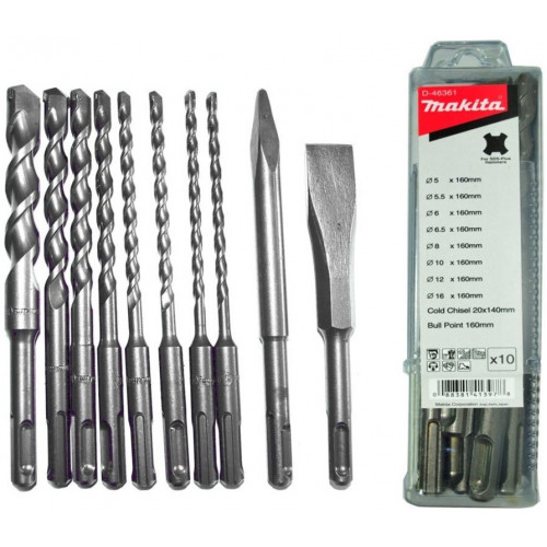 Makita D-46361 SDS-Plus SET Fúró/Véső, 10 db.