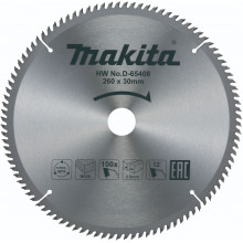 Makita D-65408 Körfűrészlap 260mm x 30mm, Fogszám 100