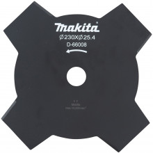 Makita D-66008 Négy fogú bozótvágó kés fűkaszához, 230 x 25,4 x 1,8 mm
