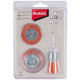 Makita D-70742 Nylon kefe készlet, 3 db 3 ks