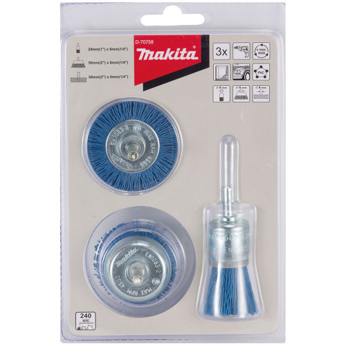 Makita D-70758 Nejlon kefekészlet finom csiszoláshoz 3 db Makita D-70758 Nejlon kefekészlet finom csiszoláshoz 3 db