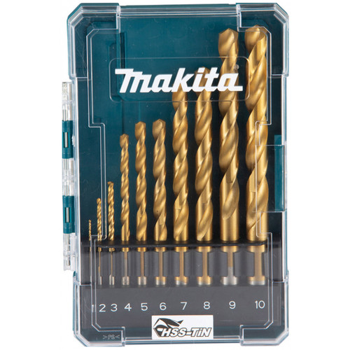 Makita D-72849 HSS-TiN, fémfúró készlet 1-10mm (1mm), 10db