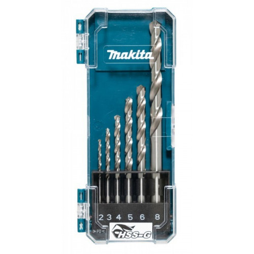 Makita D-75742 HSS-G Fémfúrószár készlet, hengeres befogás, 6 db