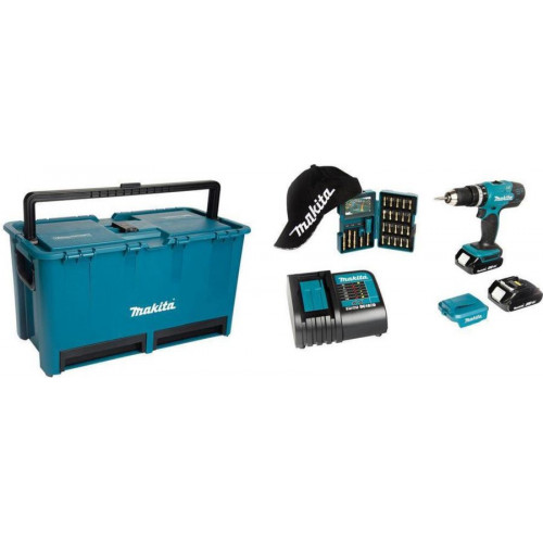 Makita DHP453ZX11 akkus ütvefúró-csavarbehajtó, Li-ion, LXT 18V, 2 x 1,5 Ah, bitkészlet Makita DHP453ZX11 akkus ütvefúró-csavarbehajtó, Li-ion, LXT 18V, 2 x 1,5 Ah, bitkészlet