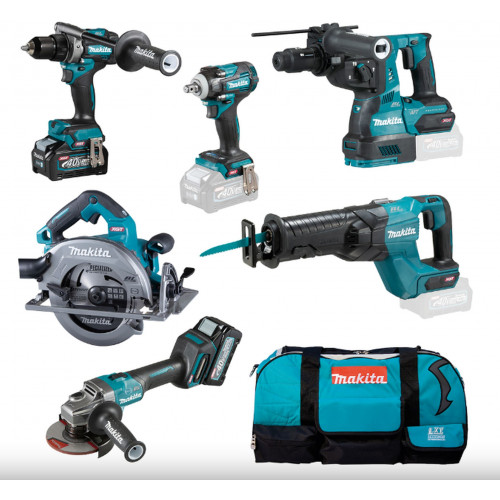 Makita DK0154G602 Akkus szett DF001G+GA005G+HR002G+HS003G+JR001G+TW004G (40V/2x4,0Ah)Táska
