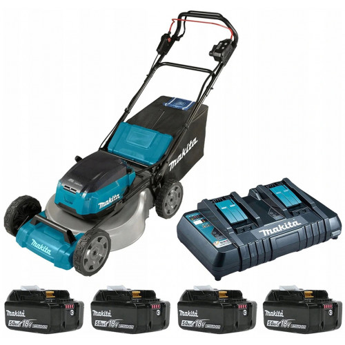 KIÁRUSÍTÁS Makita DLM462PT4 akkus fűnyíró 460 mm Li-ion LXT 4x18V/5,0Ah SÉRÜLT CSOMAGOLÁS