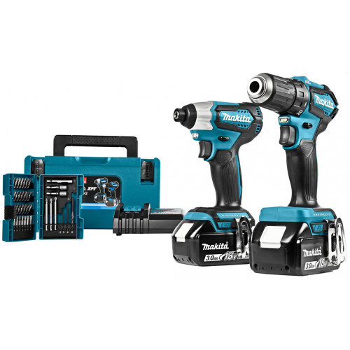 Makita DLX2220JX2 Akkus Szett 18V/2x3Ah ütvecsavarbehajtó DTD155Z +DHP483