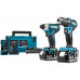 Makita DLX2220JX2 Akkus Szett 18V/2x3Ah ütvecsavarbehajtó DTD155Z +DHP483