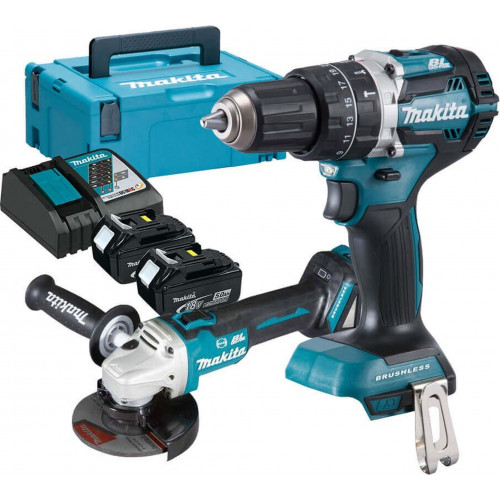 Makita DLX2272TJ Akkus gépszett DHP484Z+DGA513Z Li-ion LXT (18v/2x5,0Ah) Makpac 4