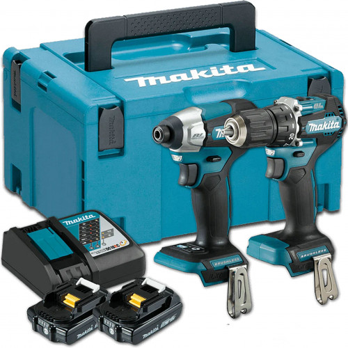 Makita DLX2423AJ Akkus gépszett DDF487Z+DTD157Z Li-ion LXT 18V (2x2,0Ah+DC18RC+MAKPAC)