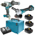 Makita DLX2431TJ Kombo szett DDF486+DGA513 Li-ion LXT 18V (3x5,0Ah+DC18RC+Makpac)