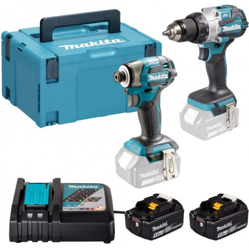Makita DLX2528TJ Akkus gépszett DDF492 + DTW300 + (18V/2x5,0Ah) + Makpac
