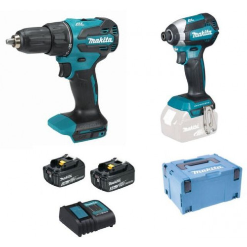 Makita DHP490+DTD153 Li-ion LXT Akkus gépszett (18V/2x3,0Ah) Makpac