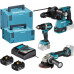 Makita DLX3195JX1 akkus szerszámkészlet DDF484+DGA504+DHR243+DC18RC+2x BL1850B+2xMakpac