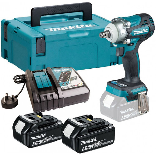 Makita DTW300RTJ Akkus ütvecsavarozó (1/2"/330Nm) Li-ion LXT (18V/2x5,0Ah) Makpac