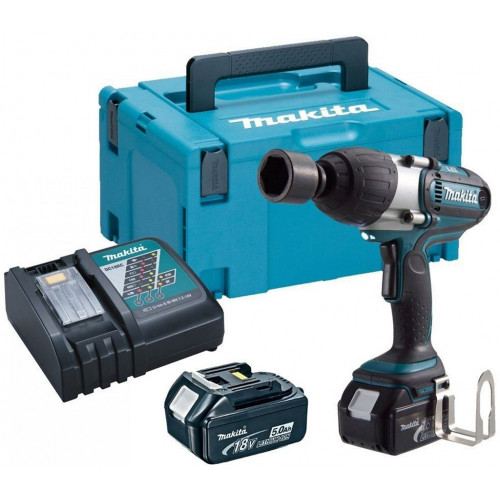 Makita DTW450RTJ Akkus ütvecsavarbehajtó 1/2" Li-ion LXT 18V/5,0Ah, Makpac